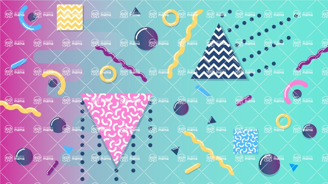 vector backgrounds - a rich collection (vector pack) of beautiful shapes and modern color palettes - Geometric Shapes Vector background